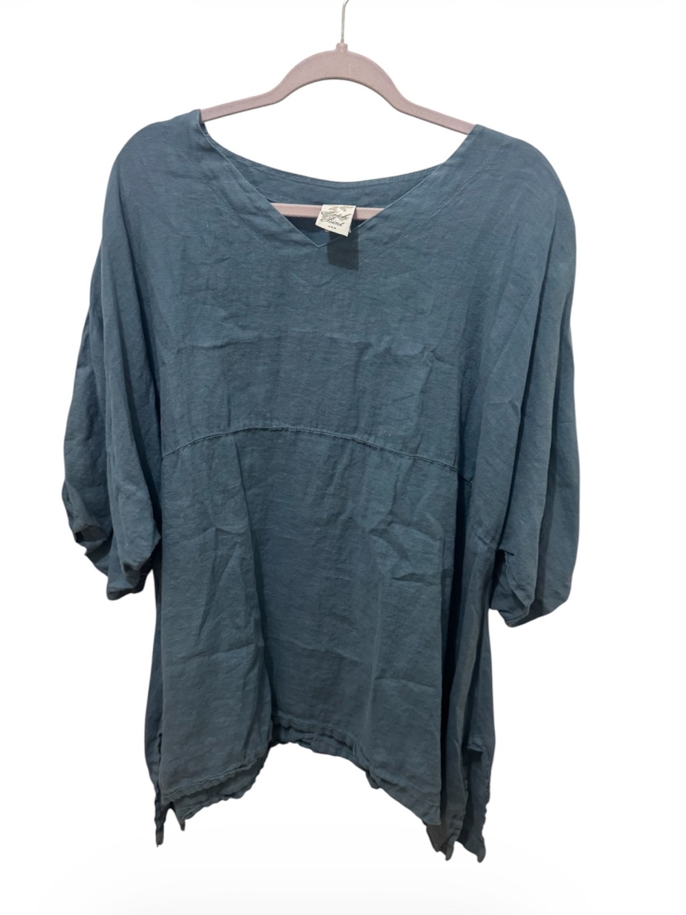 Match Point Linen Tunic Top Size XL
